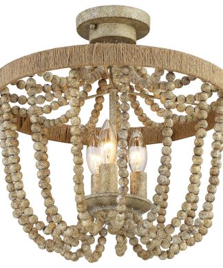 3-Light Semi-Flush Mount