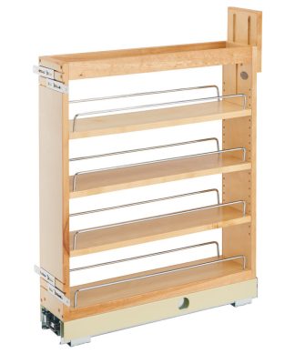 Wood Base Cabinet Pull Out Organizer With BB Soft Close, 5"