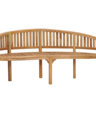 Vidaxl Banana Bench 70.9" Solid Teak Wood