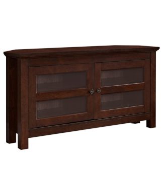 44" Wood Corner TV Stand, Brown
