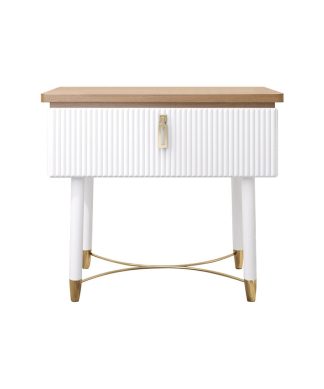 White Nightstand Wood Nightstand Bedside Table With Drawer