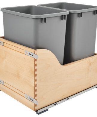 Wood Pull Out Trash/Waste Container With Soft Close for Inset Cabinet Door