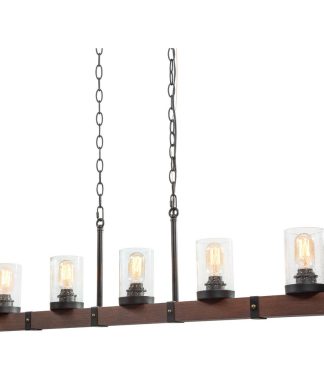 5-Light Kitchen Island Linear Chandeliers