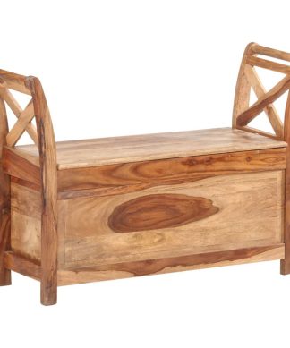 vidaxL Bench 40.6"x13"x28.3" Solid Sheesham Wood