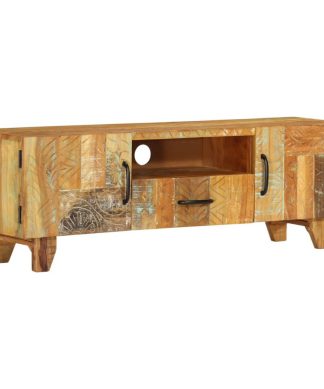 vidaXL Hand Carved TV Cabinet Solid Reclaimed Wood Sideboard Side Storage