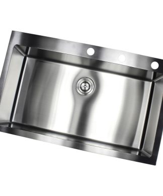 36" Drop-In/Top-Mount Stainless Steel Single Bowl Kitchen Sink
