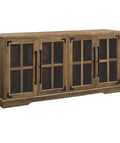 58" Farmhouse 4, Door TV Console, Reclaimed Barnwood