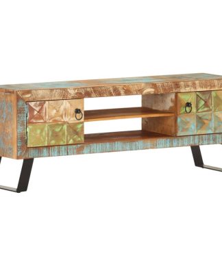 vidaXL TV Cabinet Solid Reclaimed Wood Entertainment Center TV HiFi Stand