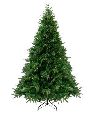 6.5' Pre-Lit Silverthorne Fir Artificial Christmas Tree, Warm White LED Lights