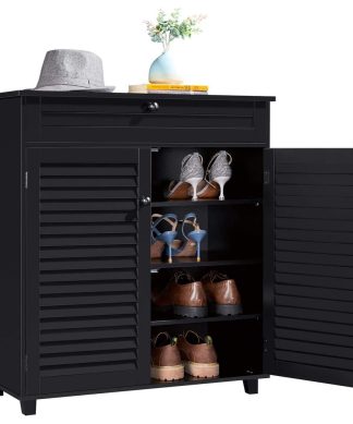 4 Tier Shoe Storage Cabinet Shoe Rack with Drawer