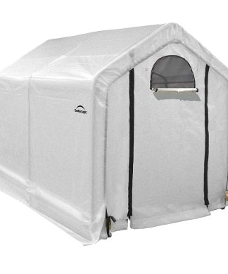 6x8x6'6" Peak Style Organic Growers Greenhouse With Integrated Shelving