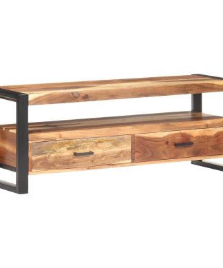vidaXL Solid Wood TV Cabinet with Sheesham Finish Lowboard Stereo Stand Unit