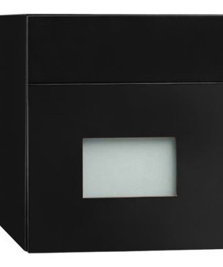 12" Peggy Wall Mount Vanity Bridge Cabinet with Frosted Glass Front, Black