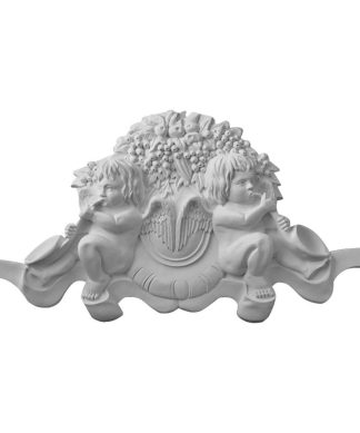 42 1/4"Wx21 1/4"Hx3 1/8"P Angel Center With Scrolls, 2-Pack