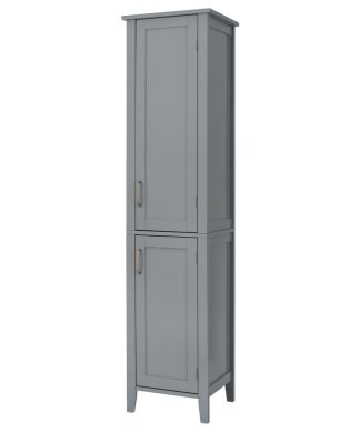 Wooden Bathroom Cabinet Linen Tower Grey
