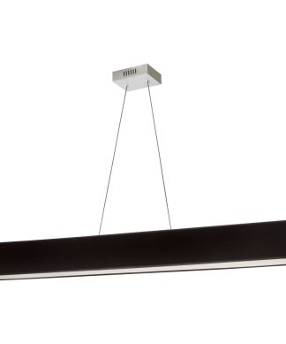 51" Aubrey Pendant, Polished Chrome With Black Shade