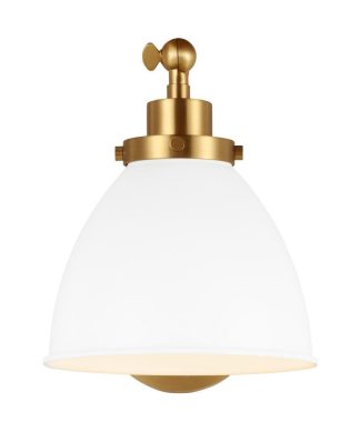 Wellfleet - 1 Light Single Arm Dome Task Wall Sconce In Contemporary and Modern