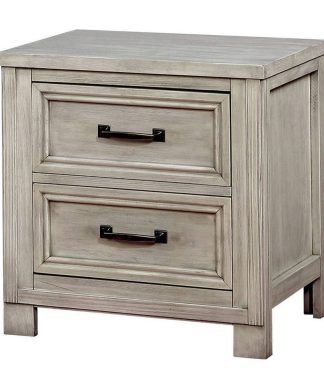2 Drawer Nightstand, Antique White