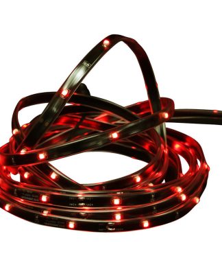 18' LED Indoor/Outdoor Christmas Linear Tape Lighting, Red / Black