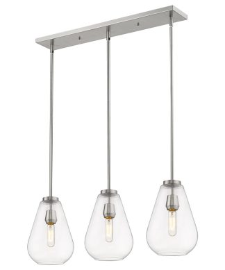 Z-Lite 3 Light Island/Billiard, Brushed Nickel, 488P8-3L-Bn