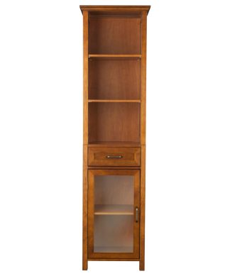 Wooden Bathroom Tall Linen Storage Cabinet