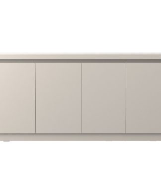 Viennese 62.99 In. 6, Shelf Buffet Cabinet In Off White