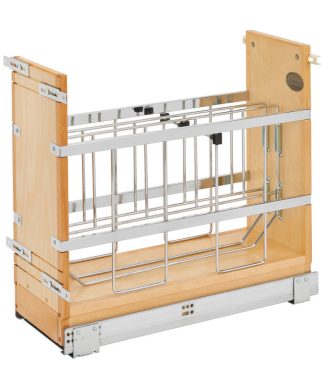 Wood Bakeware Pull Out Organizer With Soft Close, 8.75"