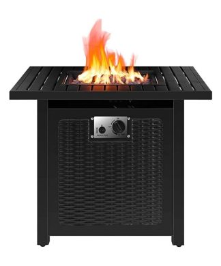 28" Outdoor Propane Fire Pit Table, 50,000 BTU
