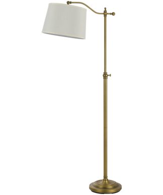 Wilmington Floor Lamp - Antique Brass, Ivory