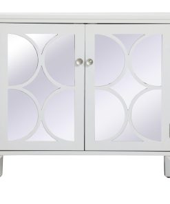 36" Mirrored Cabinet In White