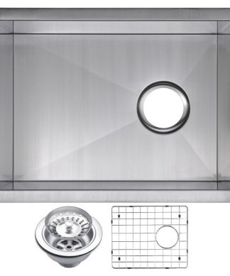 15" X 20" Zero Radius Single Bowl Stainless Steel Undermount Bar Sink