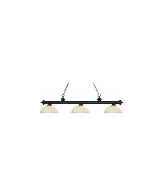 Z-Lite 200-3-DGM14 Riviera 3 Light 57"W Billiard Multi Light - Matte Black