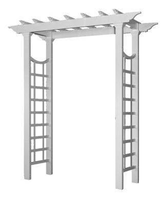 57"W x 24"D x 87 3/4"H Westhaven Arbor, White