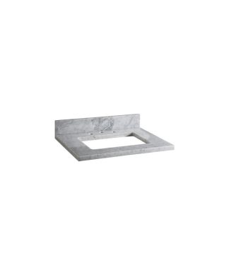 White Carrera Marble Vanity Top Pre-Cut For Rectangular Undermount Sink