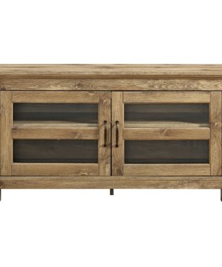 44" Wood TV Media Stand Storage Console, Barnwood