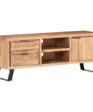 vidaXL Solid Acacia Wood TV Cabinet with Live Edges Unit Entertainment Center
