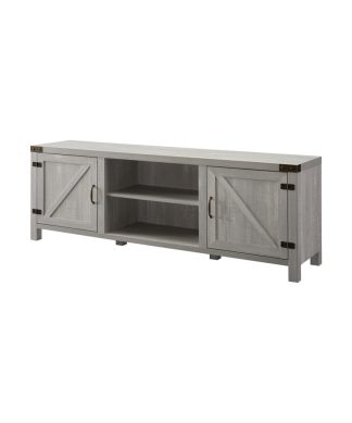 Walker Edison 70" Modern Engineered Wood TV Stand in Stone Gray