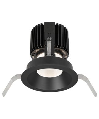 Volta 4.5" LED Round Shallow Regressed, Light Engine Spot 15 3500K White, Black