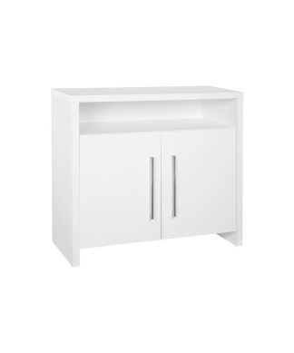 Wooden Standard Accent Cabinet With 2 Door, White
