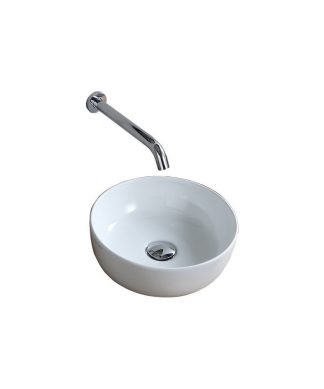 13" Small Round Ultra Thin Ceramic Vessel Sink