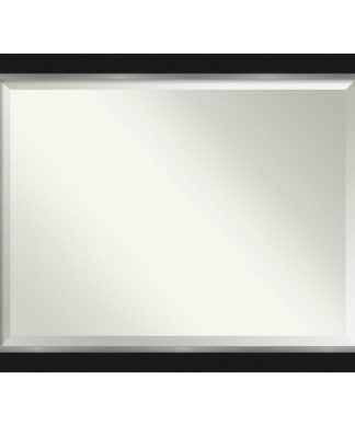 Wall Mirror Bathroom Vanity Mirror Eva Black Silver, Outer Size 45x35