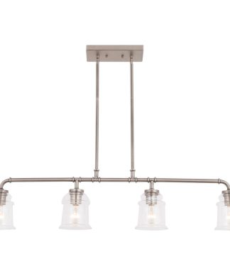 Woodbridge Lighting Elliot 4-Light Linear Pendant, Antique Nickel