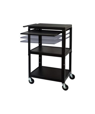 VTI FSC Adjustable Cart with Front/Back Pull Out Shelf