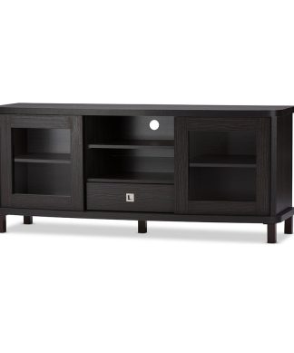 Walda Wood TV Cabinet - Dark Brown