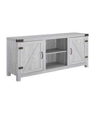 58" Barndoor Farmhouse TV Stand - Stone Gray