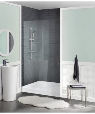 Voltaire 42"x36" Acrylic White, Single-Threshold, Center Drain, Shower Base