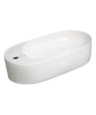 Whitehaus WHKN1016A Isabella Oval Abovemount Basin With Center Drain