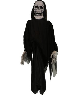 10.33Ft Standing Reaper, Halloween Decoration, LED Blue Eyes, Battery-Operated