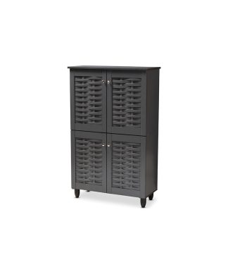 Winda Entryway Shoe Storage Cabinet - Dark Gray