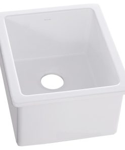 Elkay Fireclay 1-Bowl Undermount Bar Sink, White